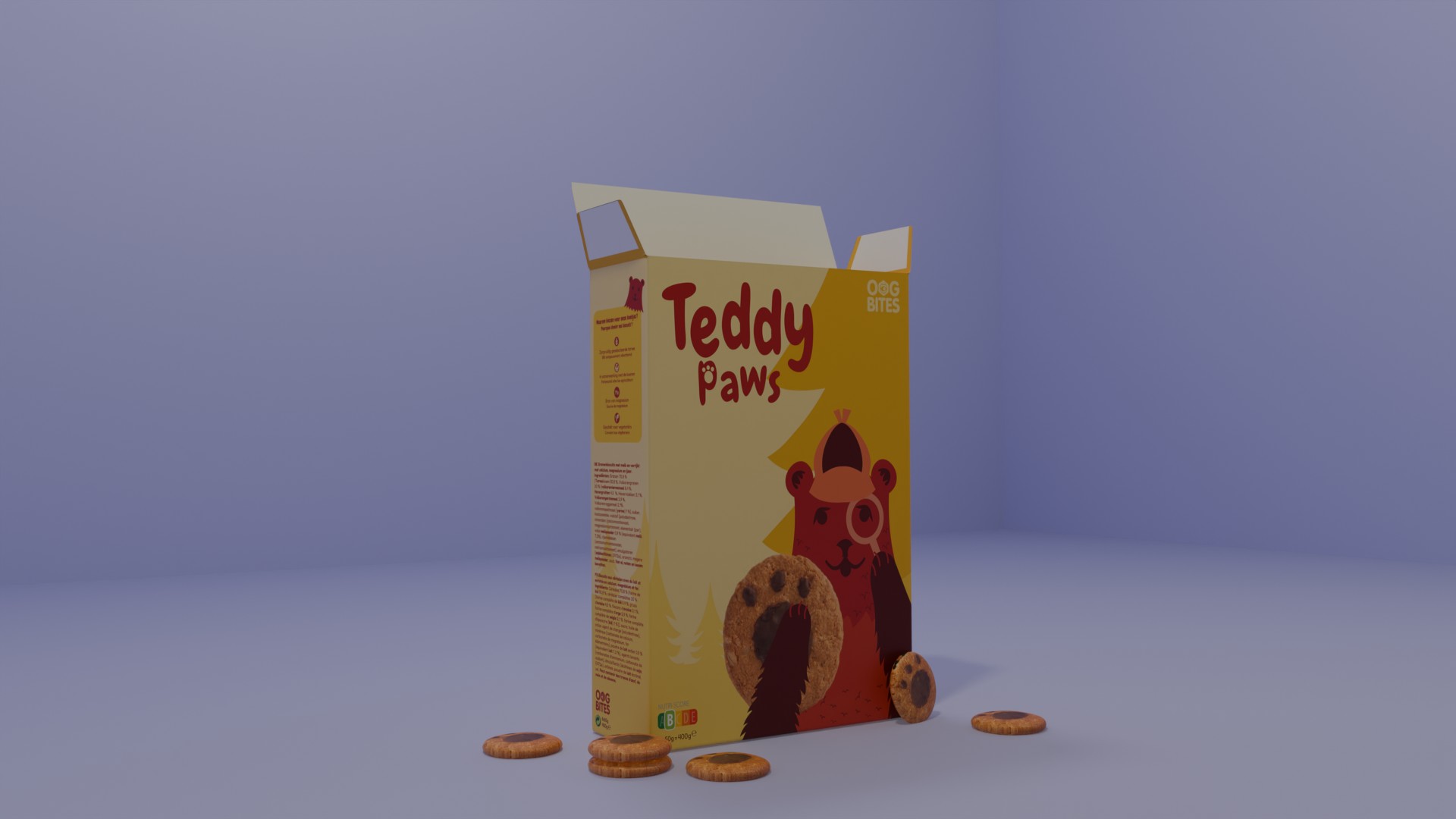 Sideview of the cookie box